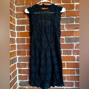 Free People INTIMATELY Free People Dress Crocheted Lace Short Sleeve Black M